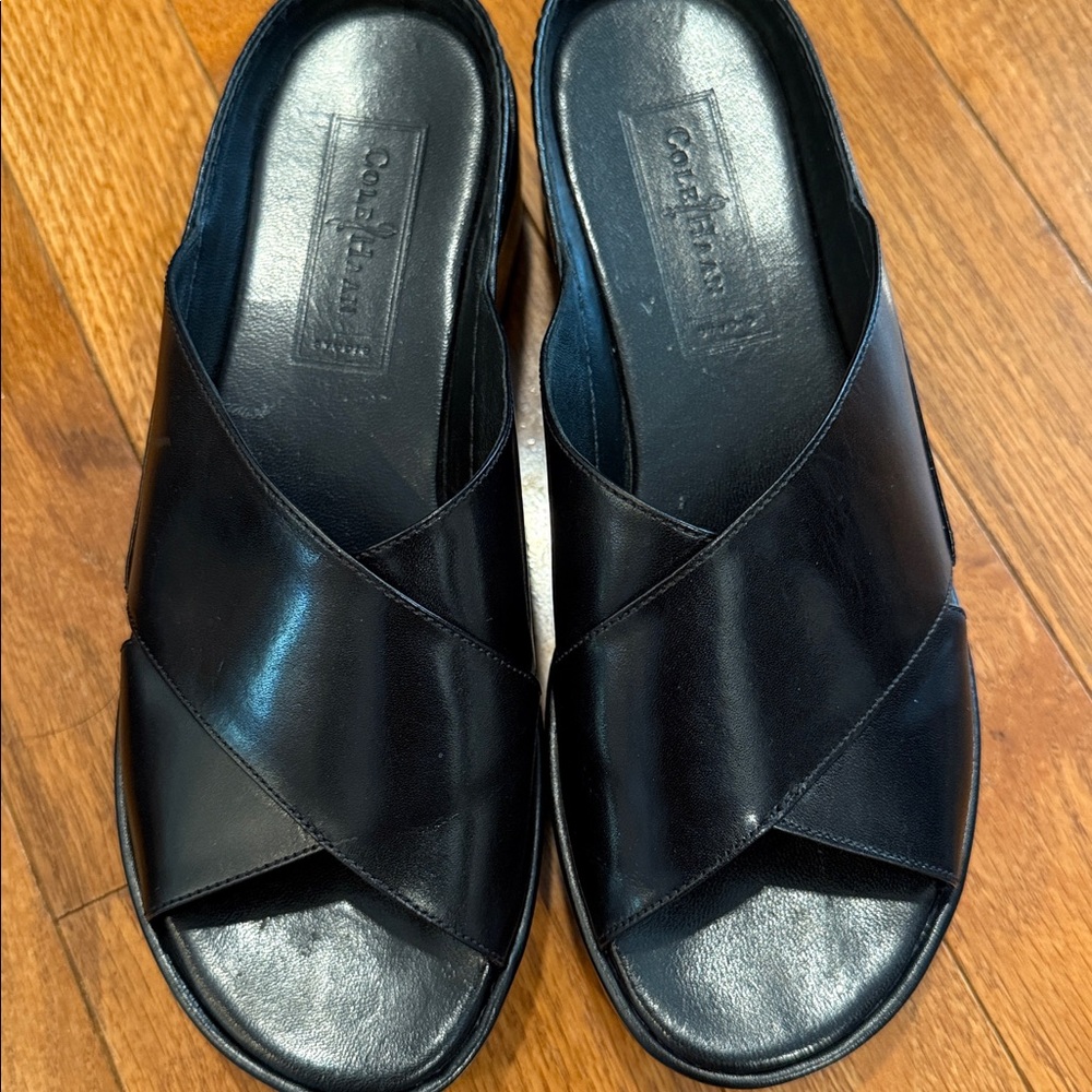 Cole Haan Black Leather Sandals